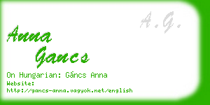 anna gancs business card
